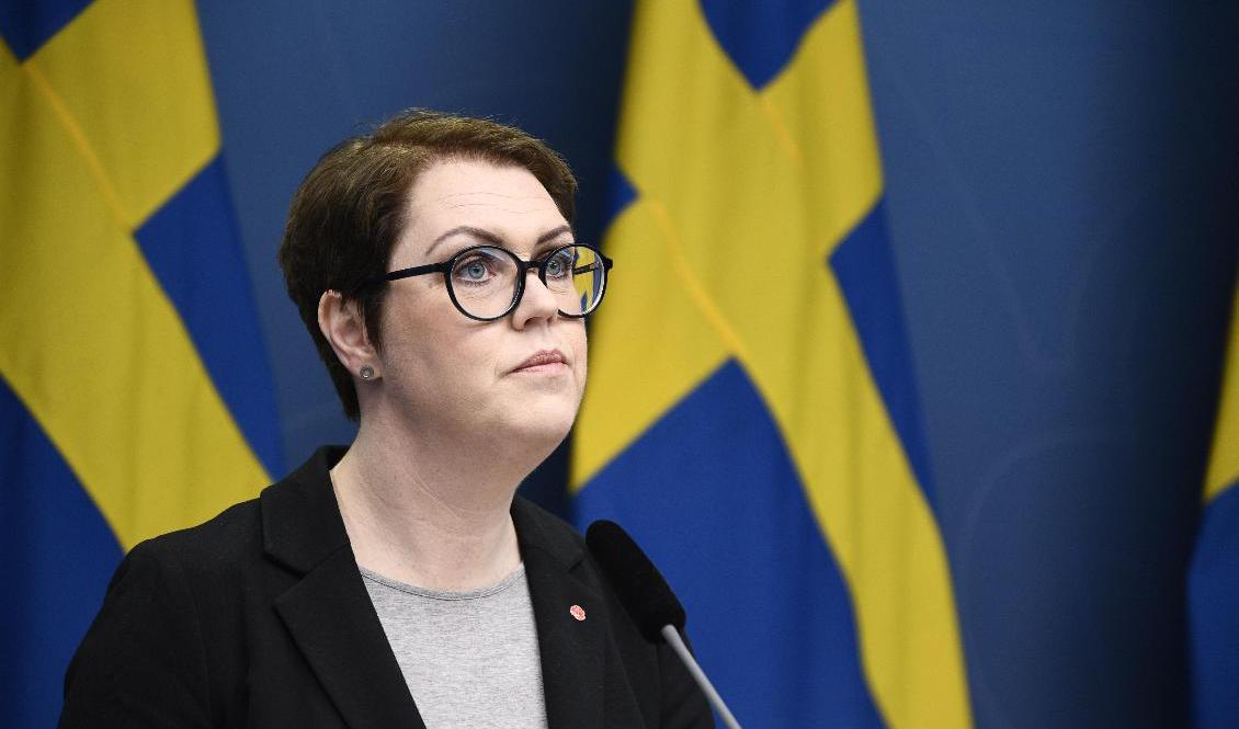 Socialminister Lena Hallengren (S). Arkivbild. Foto: Lars Schröder/TT