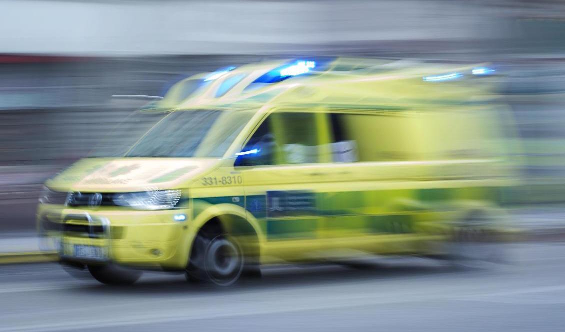 En husbil har exploderat utanför Stockholm, ambulans och räddningstjänst är på väg till platsen. Arkivbild. Foto: Stina Stjernkvist/TT