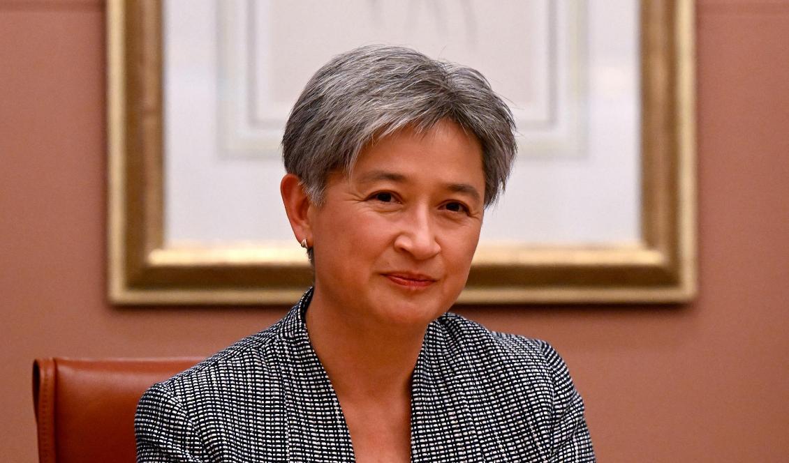 
Australiens utrikesminister Penny Wong. Foto: Lukas Coch/POOL/AFP via Getty Images                                            