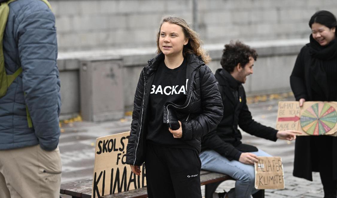 Bland de totalt 636 barn och unga som står bakom stämningen finns aktivisten Greta Thunberg. Arkivbild. Foto: Pontus Lundahl/TT