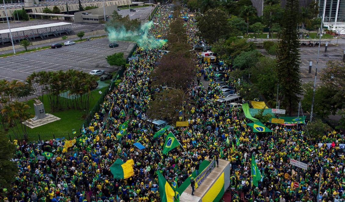 


Stora protester i Brasilien i samband med valet. Foto: Miguel Schincariol/Getty Images.                                                                                                                                    