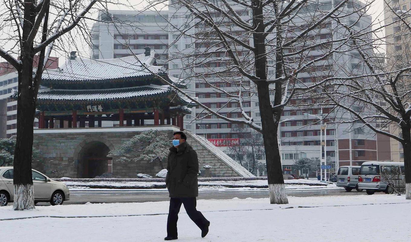 Mer än 20 minusgrader råder i Nordkoreas huvudstad Pyongyang. Arkivbild från december 2022. Foto: Cha Song-Ho/AP/TT