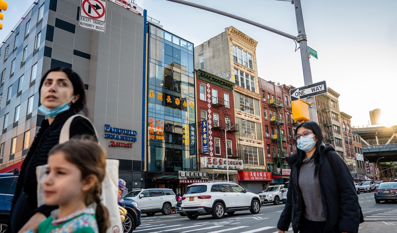 På bilden syns en byggnad i New York där det har funnits en kinesisk ”polisstation” som går under namnet Fuzhou Police Overseas Service Station. Verksamheten stängdes nyligen efter att FBI gjorde ett tillslag i höstas. Foto: Samira Bouaou