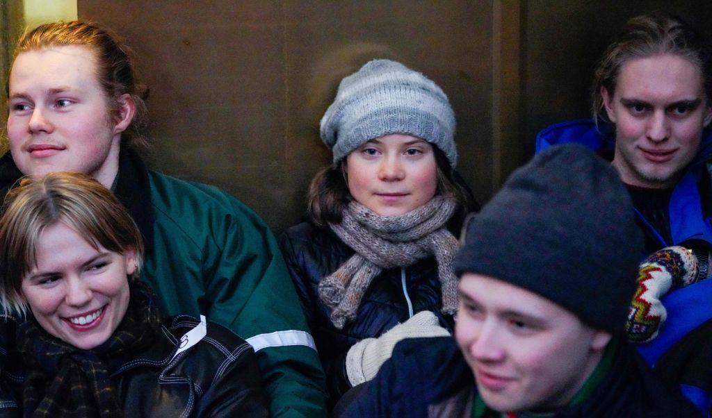 Greta Thunberg har deltagit vid en demonstration utanför Norges olje- och energidepartement i Oslo sedan torsdagen. Foto: OLE BERG-RUSTEN/NTB/AFP via Getty Images