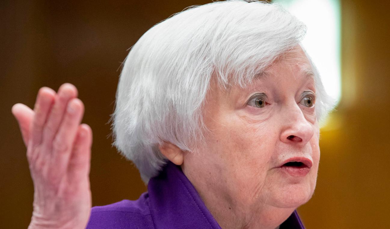 USA:s finansminister Janet Yellen vill inte höja taket på insättningsgarantierna i amerikanska banker. Foto: Amanda Andrade-Rhoades/AP/TT