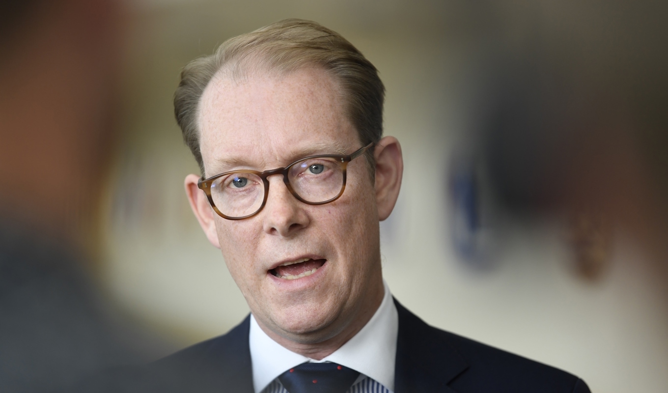 Utrikesminister Tobias Billström (M) konstaterar att Israel har rätt att försvara sig inom folkrättens ramar. Arkivbild. Foto: Oscar Olsson/TT