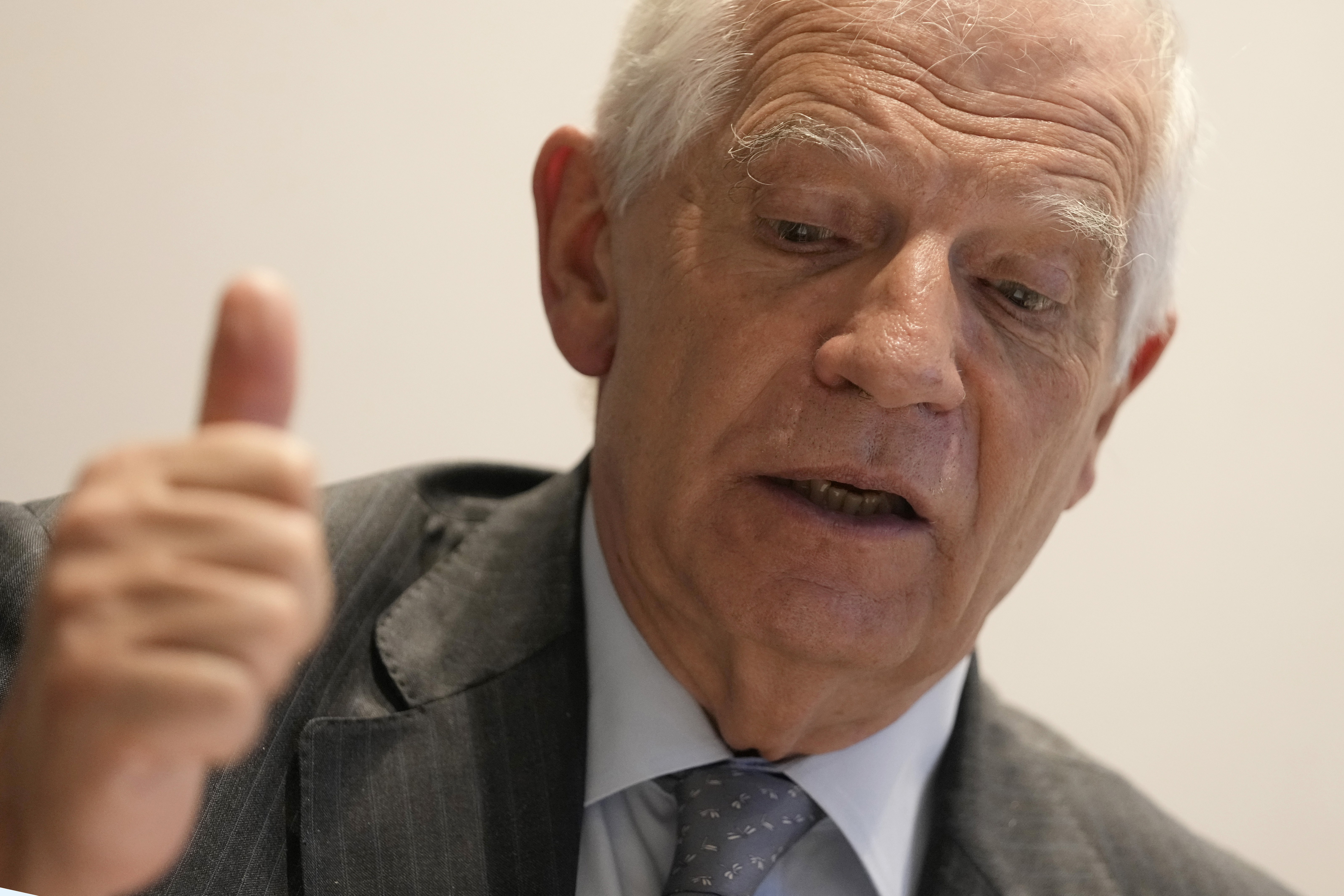 EU:s utrikeschef Josep Borrell oroas över upptrappningen i Mellanöstern. Arkivbild. Foto: Virginia Mayo/AP/TT