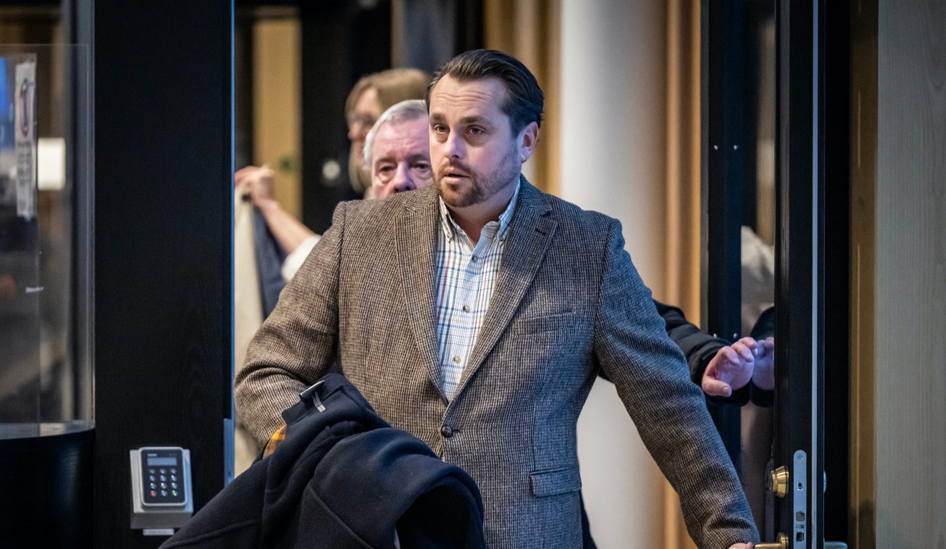 Kommunstyrelseordförande i Staffanstorp Christian Sonesson (M) i samband med tingsrättsförhandlingarna. Arkivbild. Foto: Johan Nilsson / TT