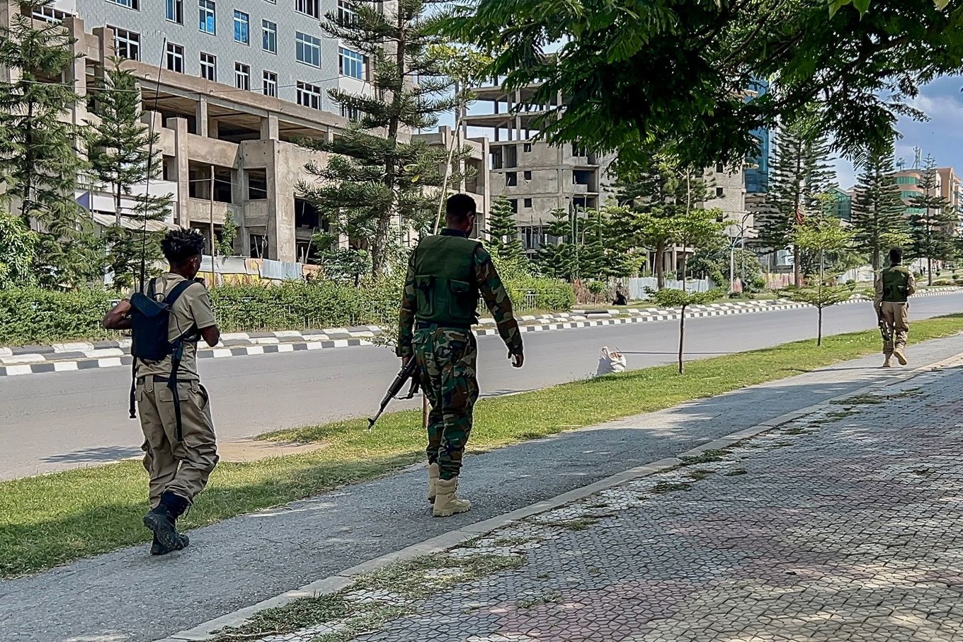 TPLF i Tigrays regionhuvudstad Mekele i onsdags. Foto: AFP/TT
